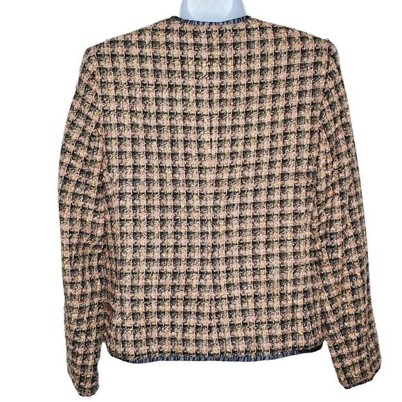 Koret Jacket Blazer Sz 6P Boucle Pink Gray Black Yellow Textured Tweed - Picture 4 of 6